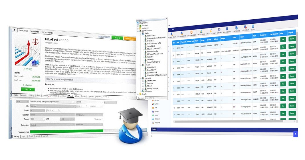 Algorithmic trading in Trade Master 9 means trading with the help of automated trading robots