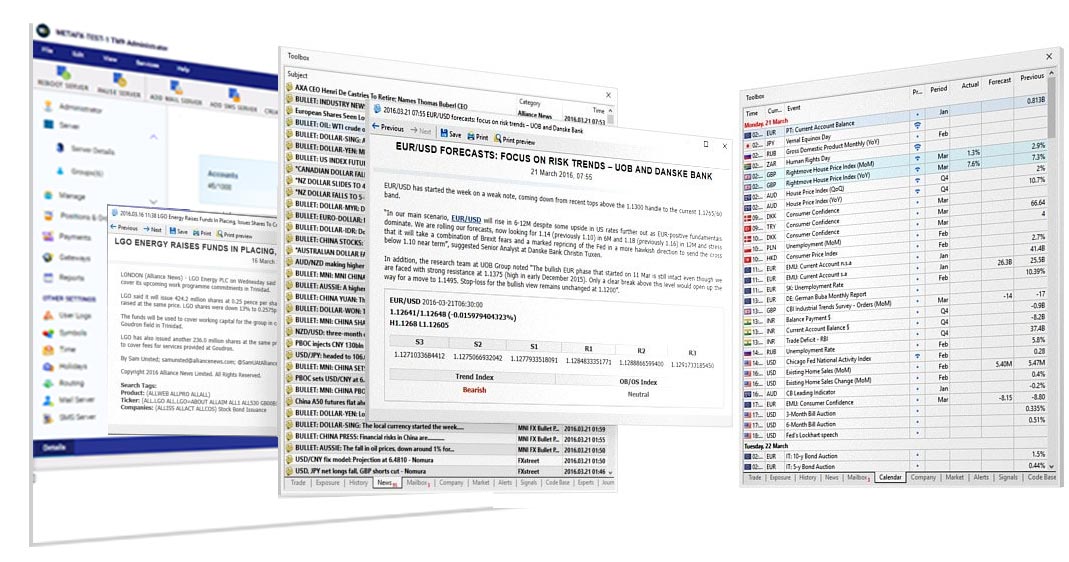 Fundamental analysis in Trade Master 9 allows you to assess the impact of various economic and industrial indicators on Forex and stock market instruments